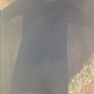 Velvet long sleeve black top Medium